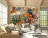 Abstract Autumn Tree Wall Mural 6