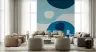 Abstract Blue Wave Wall Mural 8