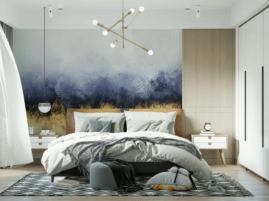 Azure Gold Wall Mural - 2715902
