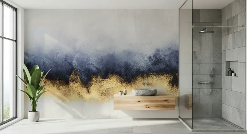 Azure Gold Wall Mural - 2715902