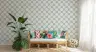 Teal Geometric Lattice Wallpaper 6