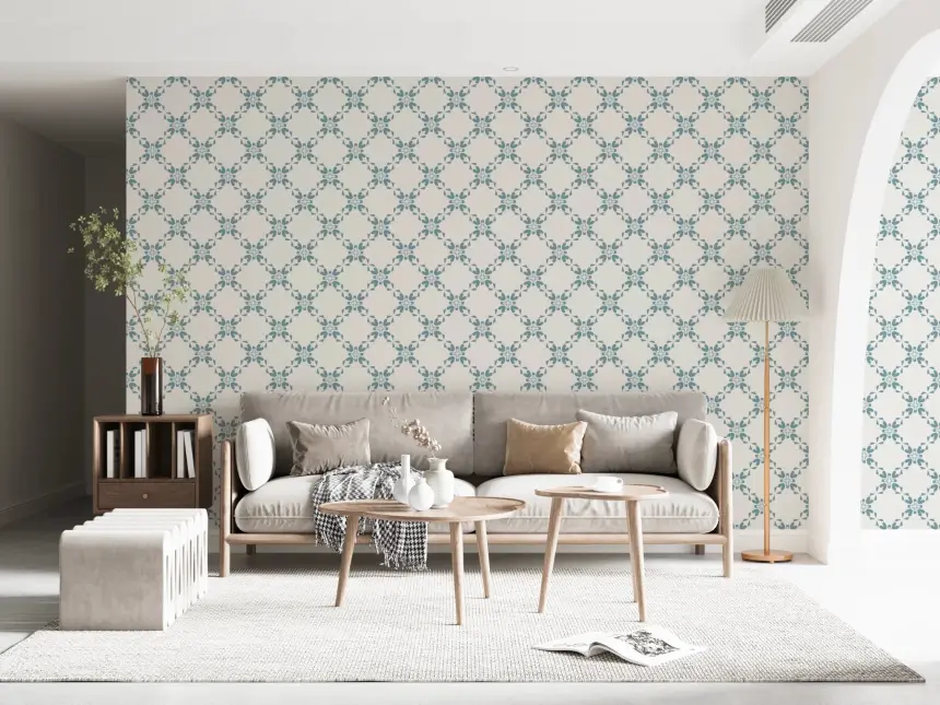 Azure Lattice Wallpaper