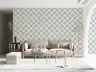 Teal Geometric Lattice Wallpaper 8