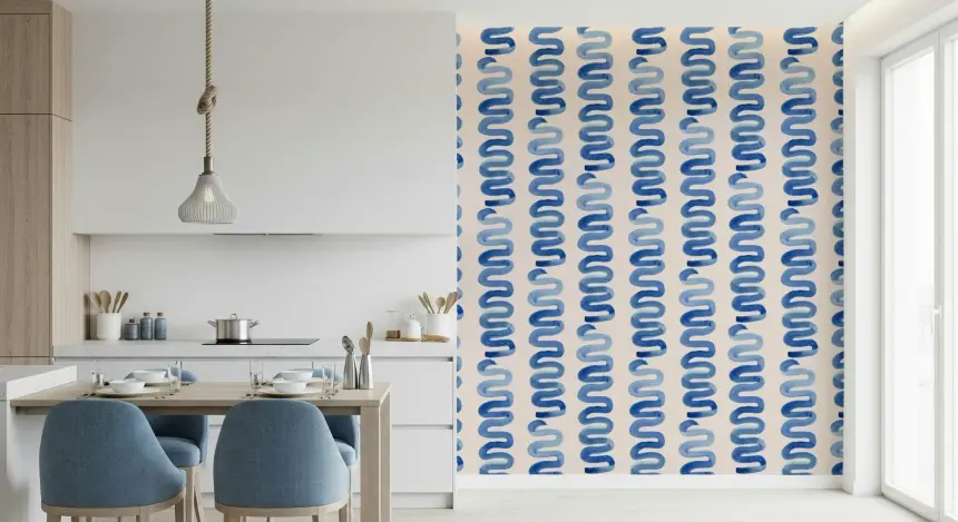 Azure Swirls Wallpaper -2963137