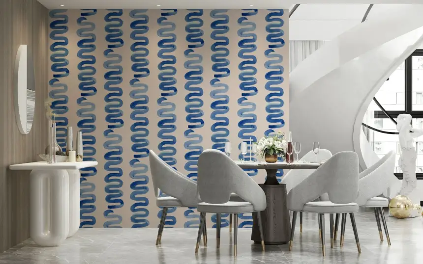 Azure Swirls Wallpaper -2963137