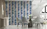 Blue Wavy Stripe Wallpaper 7