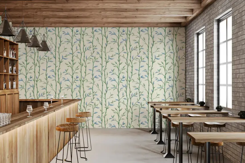 Bamboo Breeze Ivory Wallpaper