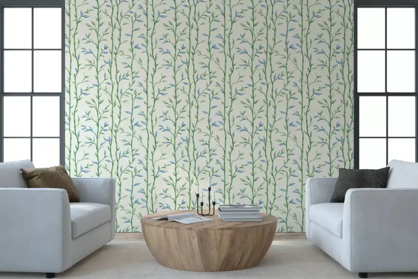Bamboo Breeze Ivory Wallpaper