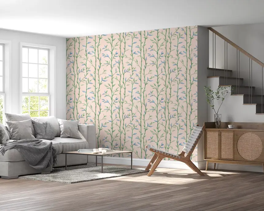 Bamboo Breeze Rose Wallpaper