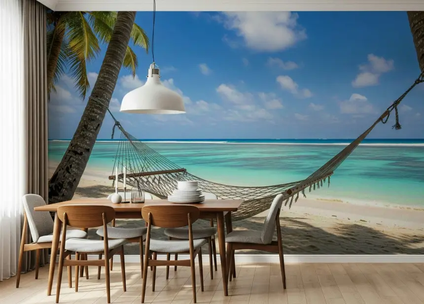 Beach Hammock Haven Wall Mural