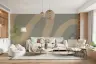 Modern Abstract Flowing Curves Wall Mural 8