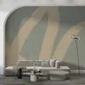 Modern Abstract Flowing Curves Wall Mural 7