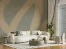 Modern Abstract Flowing Curves Wall Mural 6