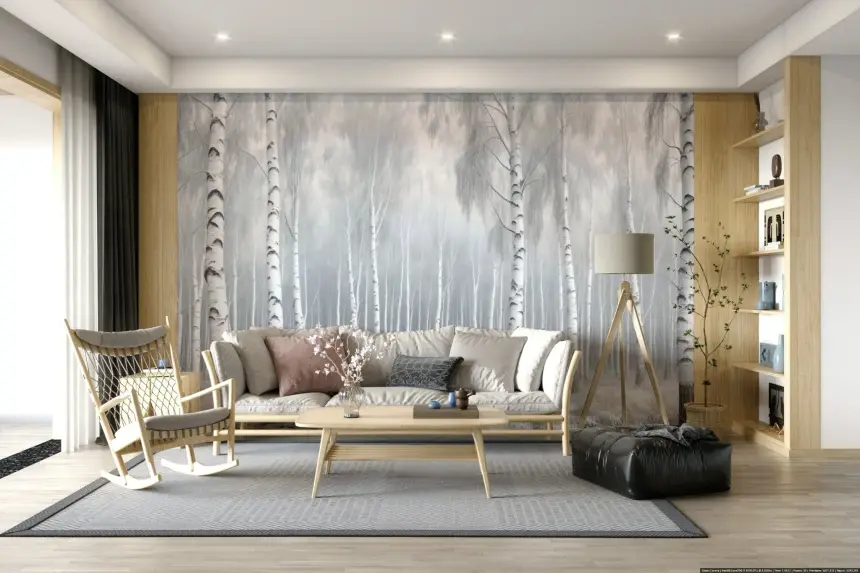 Birch Whispers Wall Mural