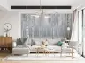 Misty Birch Forest Wall Mural 8