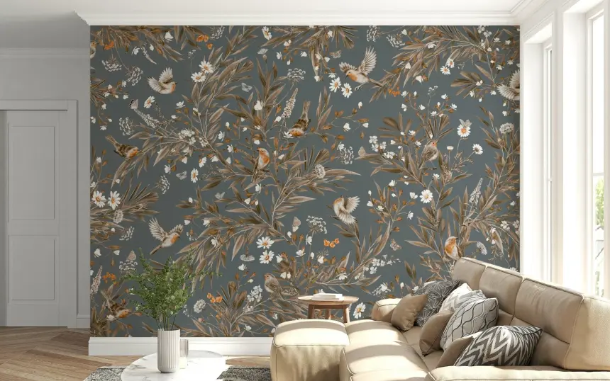 Birds & Blooms Harmony Wall Mural