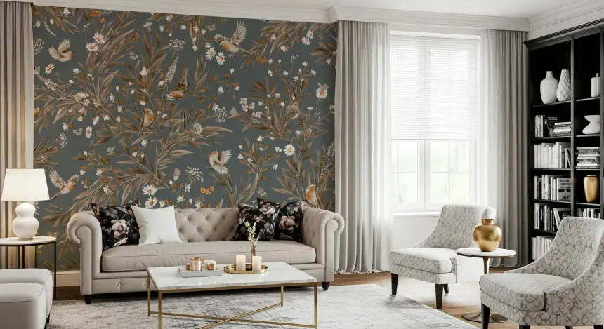Birds & Blooms Harmony Wall Mural