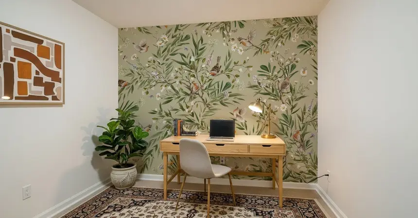 Birds & Blooms Wall Mural
