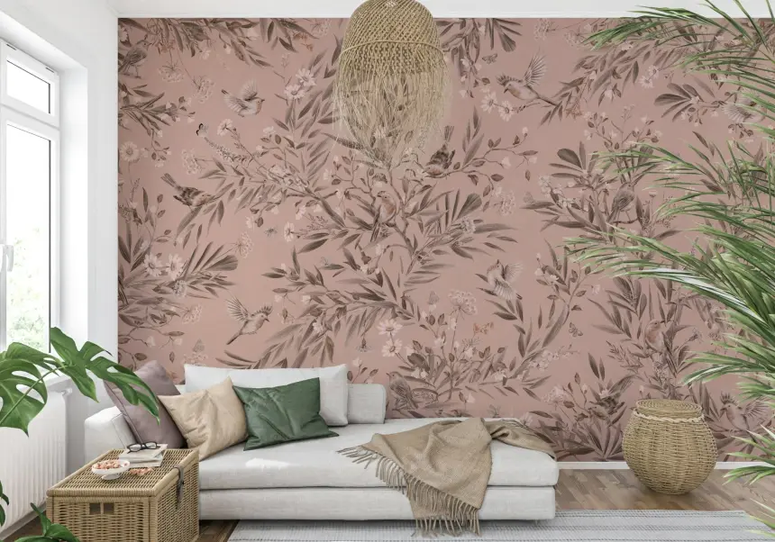Birds & Botanicals Wall Mural
