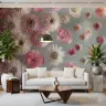 Pink and White Dahlia Floral Wall Mural 6