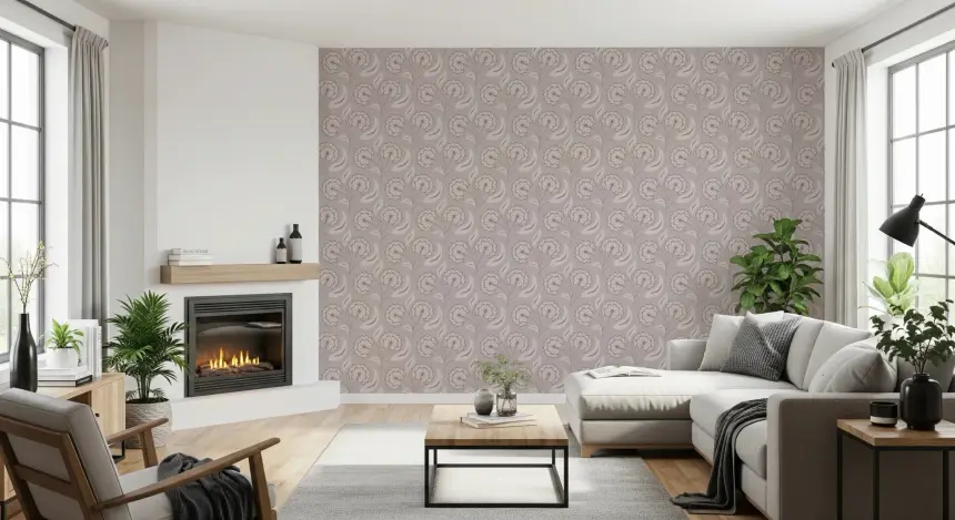 Bloomscape Beige Wallpaper