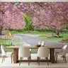 Pink Cherry Blossom Garden Wall Mural 6