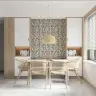 Watercolor Blue Blossom Lavender Trailing Vine Wallpaper Mural 6