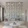 Watercolor Blue Blossom Lavender Trailing Vine Wallpaper Mural 7