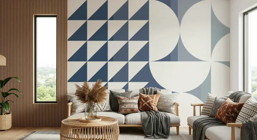 Triangles & Curves Wall Mural - 2761201