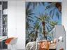 Sun Drenched Palm Tree Canopy Blue Wallpaper 7