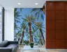 Sun Drenched Palm Tree Canopy Blue Wallpaper 6