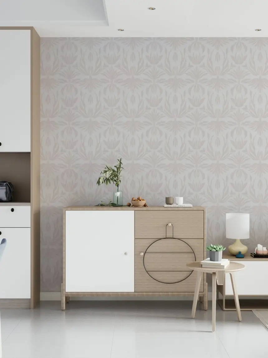 Blush Botanical Echo Wallpaper