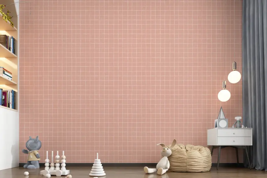 Blush Check Wallpaper