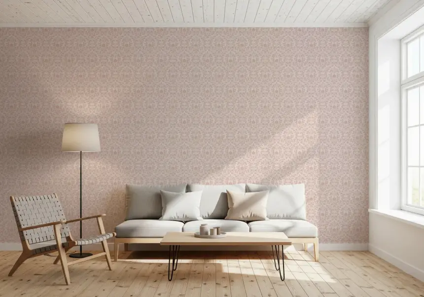 Blush Damask Dream Wallpaper