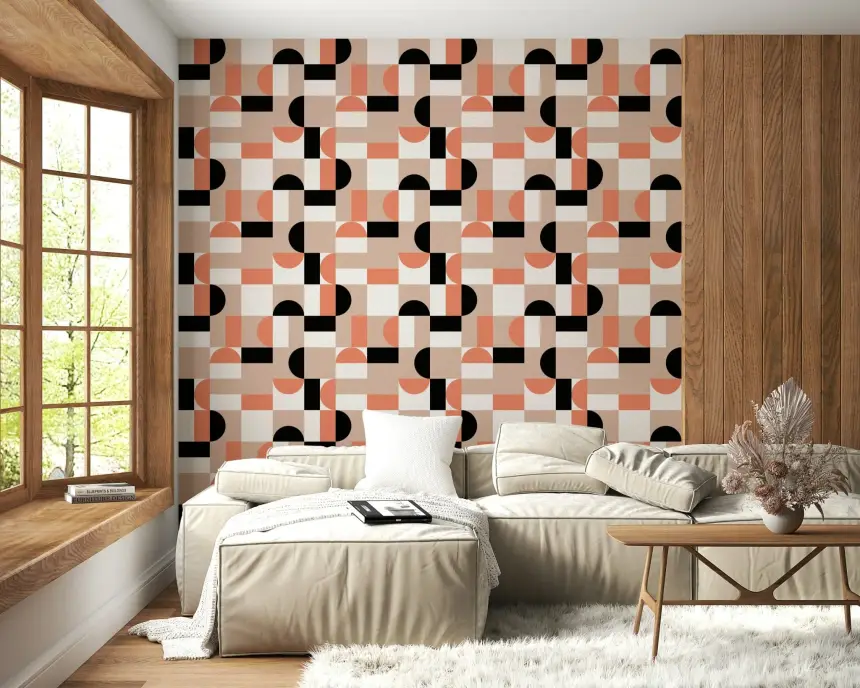 Blush Geometry Wallpaper
