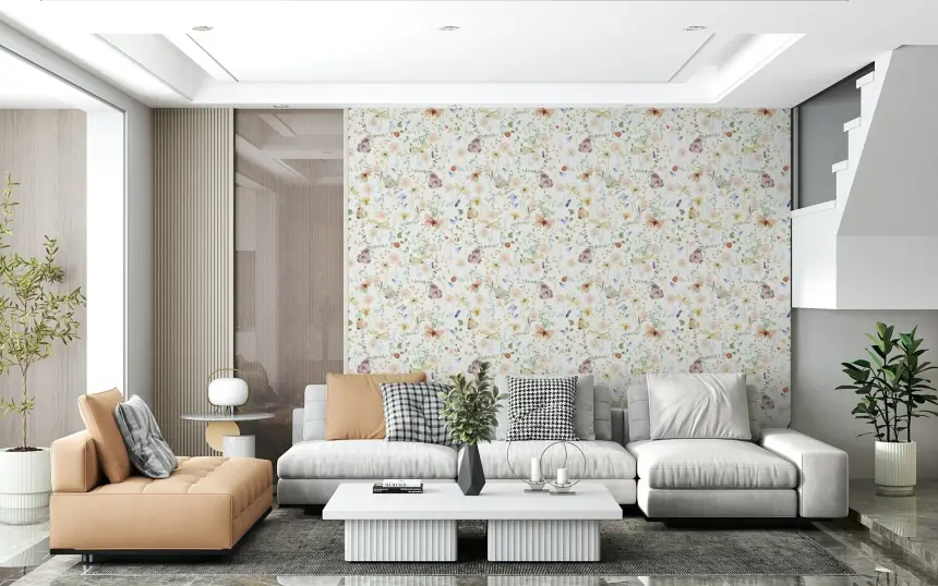 Blush Meadow's Whisper Wallpaper