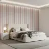Muted Raspberry Pink Linear Stripe Wallpaper 7