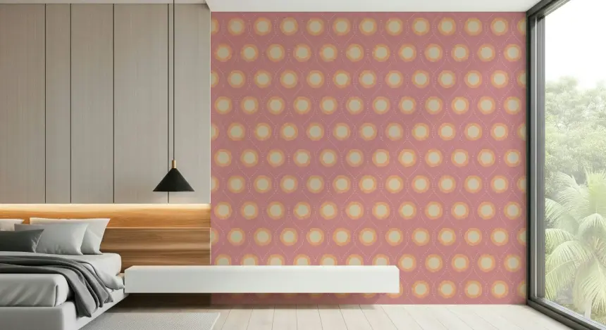 Blush Sunburst Wallpaper