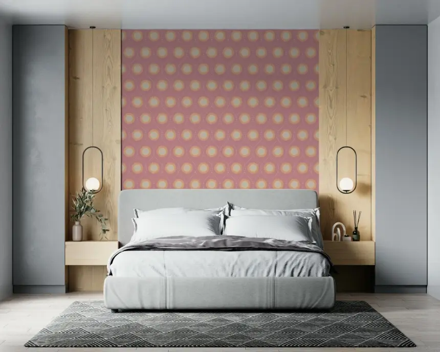 Blush Sunburst Wallpaper