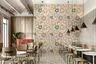 Blush Pink Midcentury Scattered Floral Wallpaper Mural 7