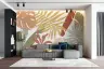 Sage Ochre Terracotta Layered Tropical Wallpaper Mural 6