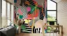 Abstract Geometric Memphis Style Wall Mural 8