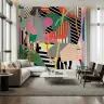 Abstract Geometric Memphis Style Wall Mural 7