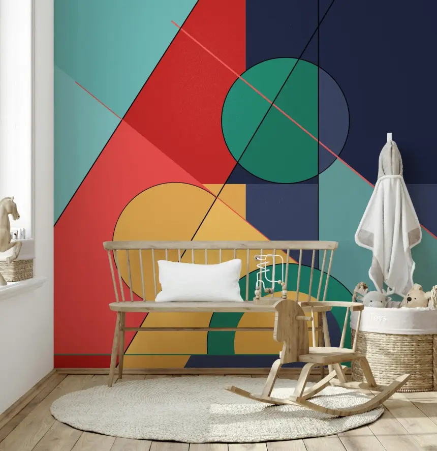 Bold Bauhaus Wall Mural