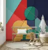 Geometric Colour Block Wall Mural 7