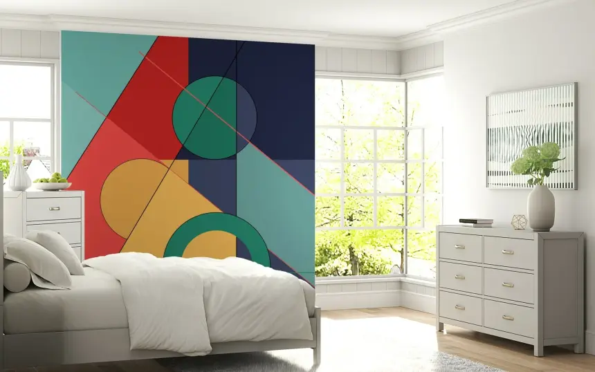 Bold Bauhaus Wall Mural