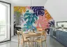 Vibrant Abstract Monstera Leaf Wallpaper 7