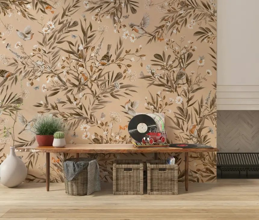 Botanical Birdsong Wall Mural