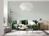 Delicate Sage Green Art Deco Fan Pattern Wallpaper 7