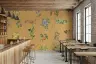 Yellow Botanical Lattice Wallpaper 5